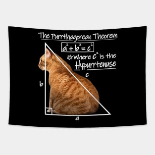 The Purrthagorean Theorem to find the hypurrtenuse. Tapestry
