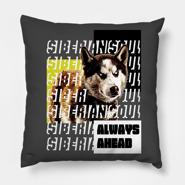 Siberian husky Pillow by hardcore repertoire