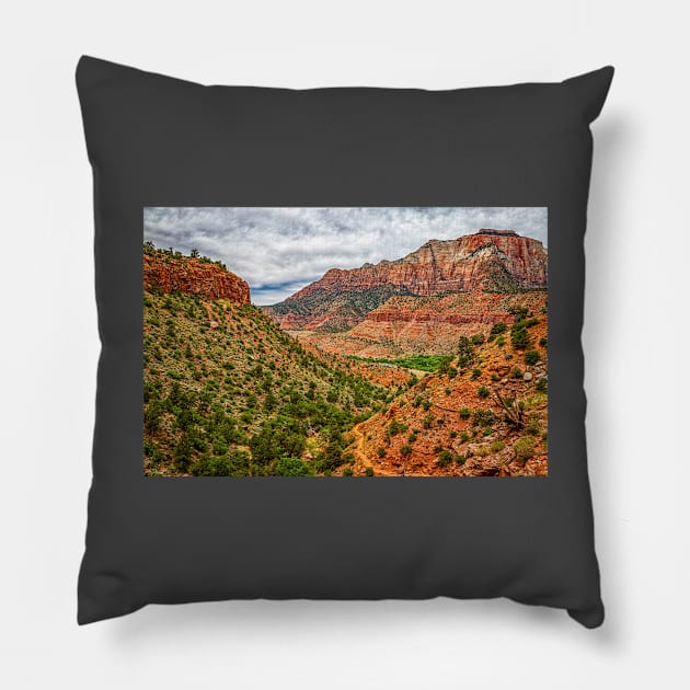 97841  Watchman Trail View Zion National Park Pillow by Gestalt Imagery