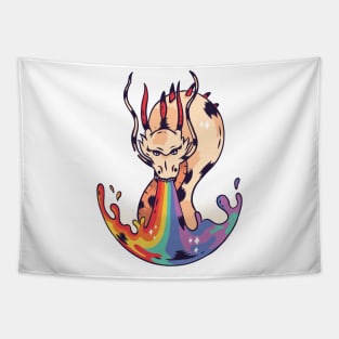 Rainbow Spit Dragon Tapestry