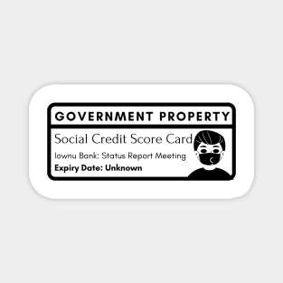 Social Credit Score Card Man #1 Magnet