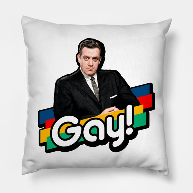 Raymond Is Gay! Pillow by brettwhite