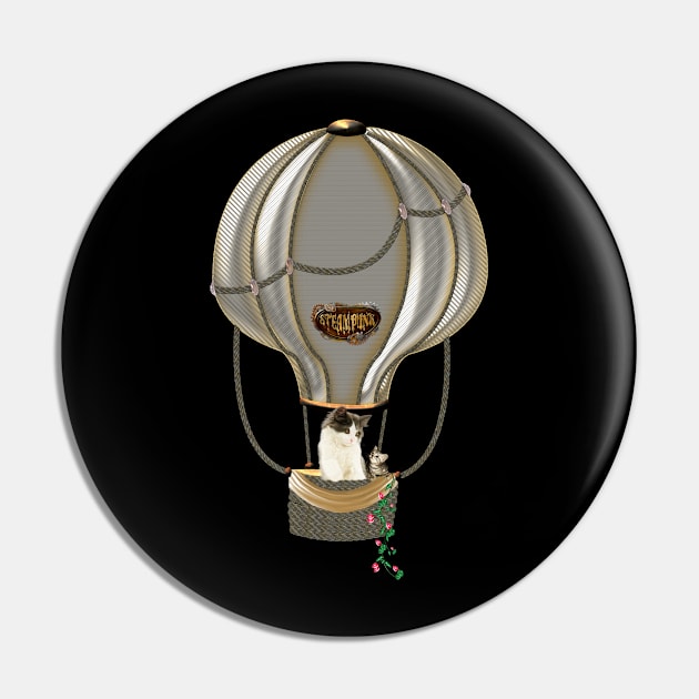 Wonderful steampunk balloon Pin by Nicky2342