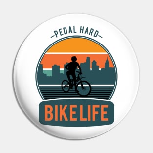 Bike Life Cyclist Pedal Hard Pin