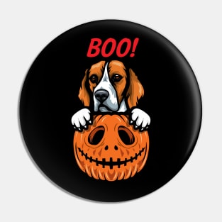 Halloween Pumpkin Beagle Pin