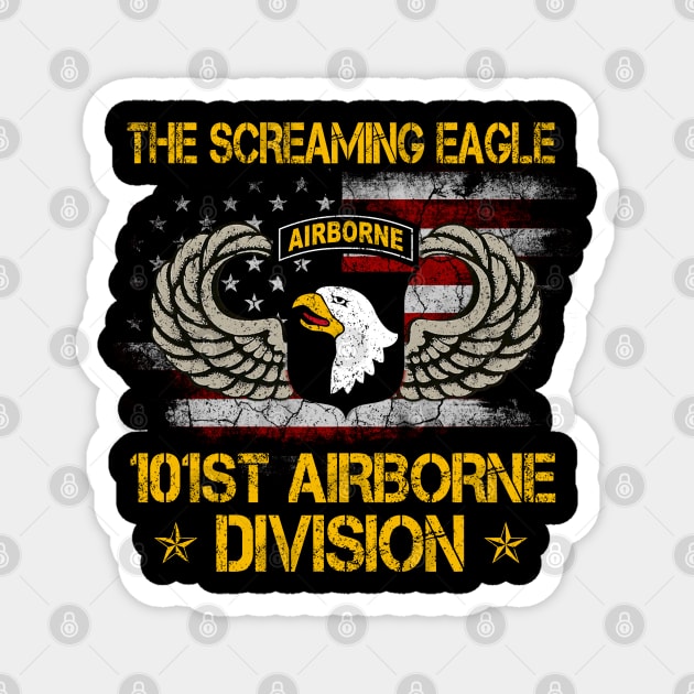 101st Airborne Paratrooper US Army Veteran Vintage Magnet by floridadori