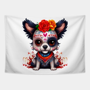 Dia de los Muertos Dog #6 Tapestry