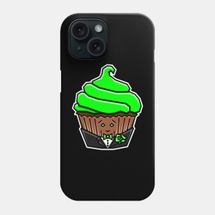 Cute Cupcake in a Tuxedo with Green Icing - Chocolate - Cupcake Phone Case