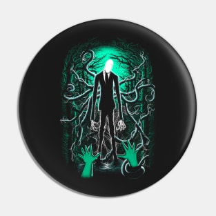 Slender Man (sea green) Pin