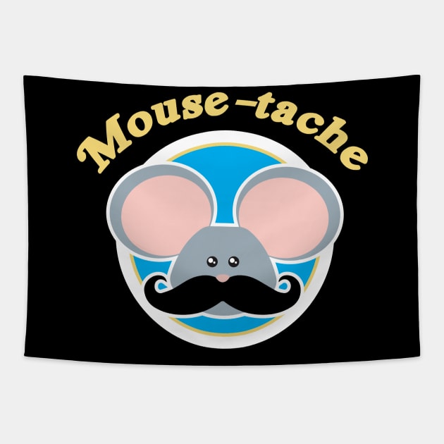 Mousetache  Gift for Rat Lovers Funny Mouse Rat Tapestry by Riffize