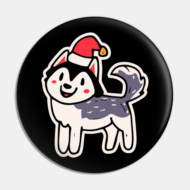 Christmas Husky Dog Lover Malamute Pin by BetterManufaktur