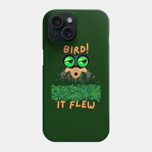 Bird Watcher with binoculars Phone Case