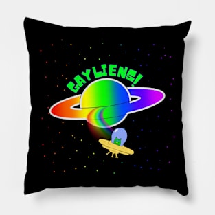 Gayliens Gay Aliens Planet Funny Pride Pillow