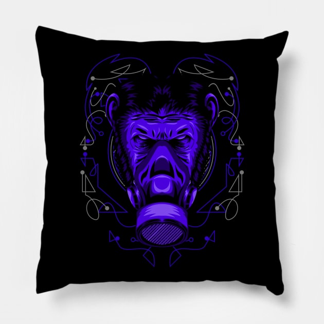 monkey king mask Pillow by SHINIGAMII