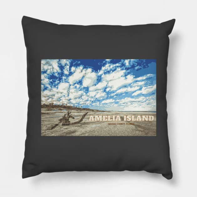 Amelia Island, Florida Pillow by Gestalt Imagery