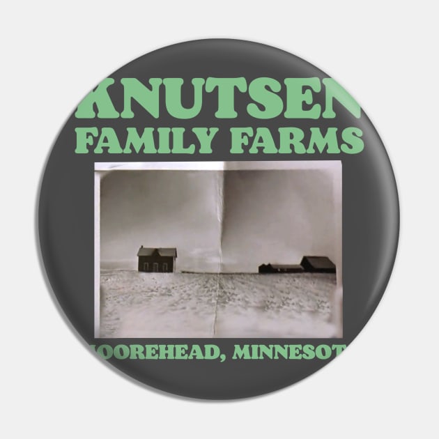 Knutsen Family Farms Funny Bunny Lebowski Farm Logo Pin by GIANTSTEPDESIGN