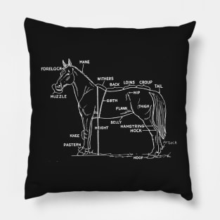 Horse anatomy Pillow