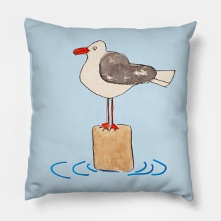 Seagull at the Pier Pillow