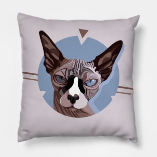 Angry Sphynx Cat Pillow