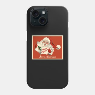 Vintage Santa Claus - Merry Christmas Greeting Card Phone Case