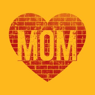 Wall of Moms Mom on Brick Heart T-Shirt