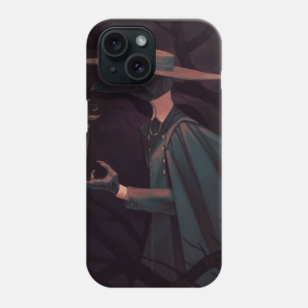 Caped Crow Phone Case by Cleo Naturin