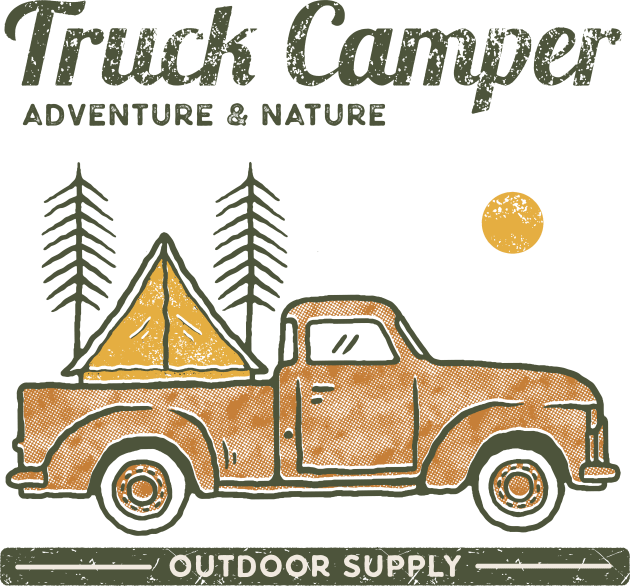 Truck Camper Outdoor Kids T-Shirt by Donfix