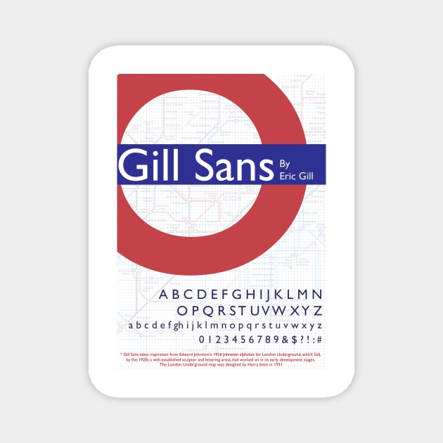 FONT POSTER Gill Sans Magnet by NiamhYoungArt