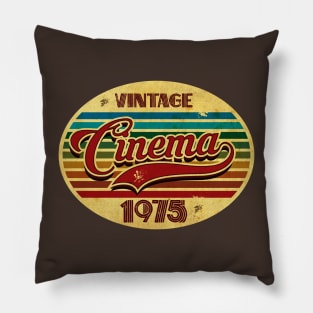 Vintage Cinema 1975 Pillow