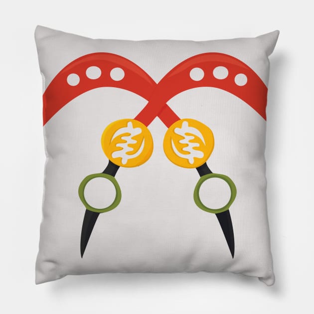 Adinkra Akofena Sword of War in Pan African colors Pillow by tatadonets