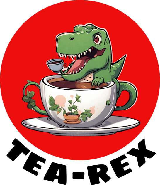 Tea-Rex | T-Rex Pun Kids T-Shirt by Allthingspunny