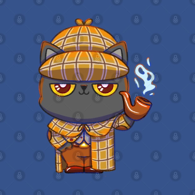 Cute Sherlock Holmes Kitty Cat by Sardoodles