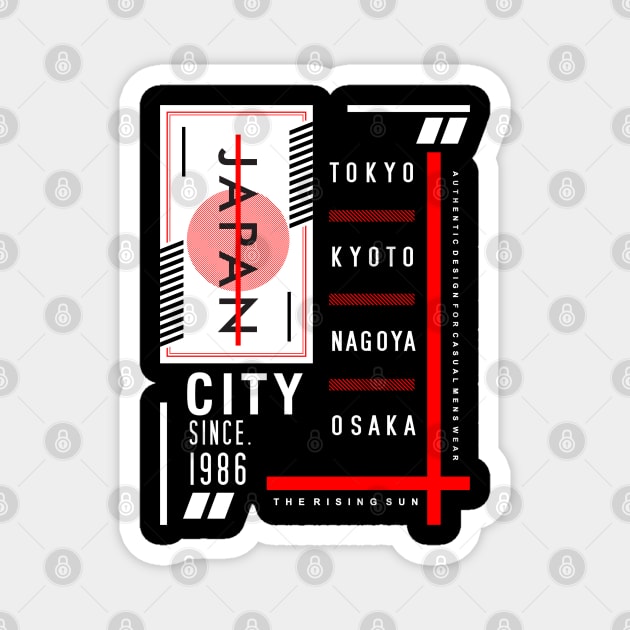 Urban City Design - Japan Tokyo Nagoya Kyoto Osaka Magnet by Celestial Crafts