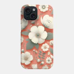 White Flowers Phone Case