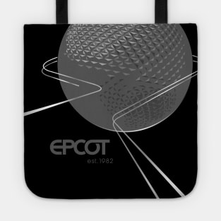 EPCOT Spaceship Earth Grayscale Simplified Shirt Design - for Front Tote