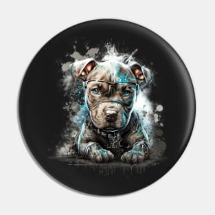 Pitbull Puppy doggy dog Sci-fi Pin