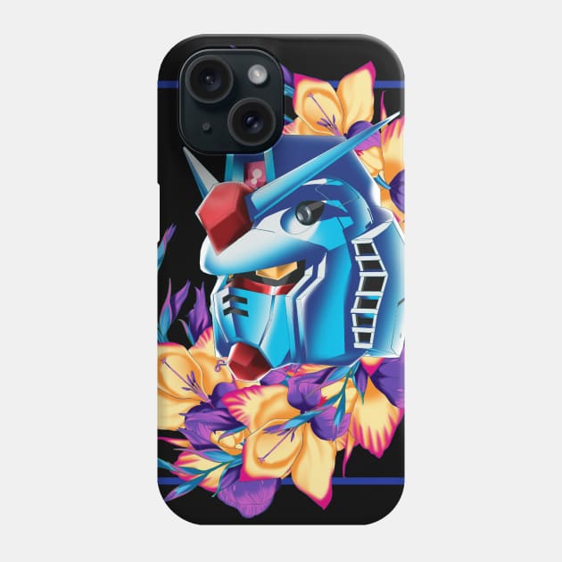 Floral meets Metal Mobile Suit Phone Case by manoystee