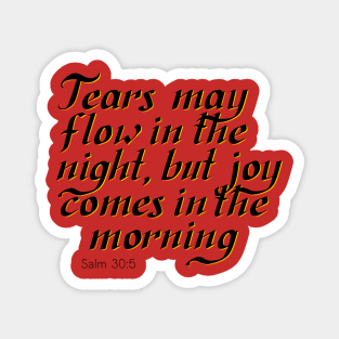 Lettering from Salm 30:5 Magnet