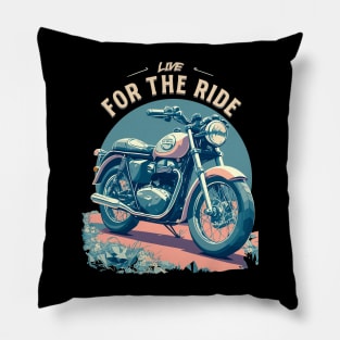 Classic British Motorcycle - Live For The Ride Pillow