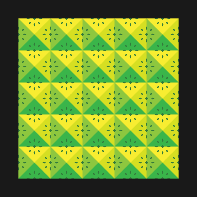 Lime Green Funky Squares by Blue-Banana