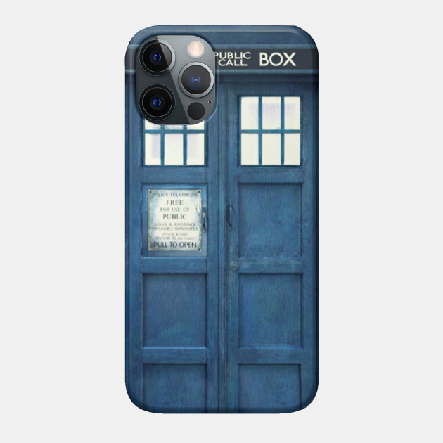 Old Blue Tardis - Tardis - Phone Case