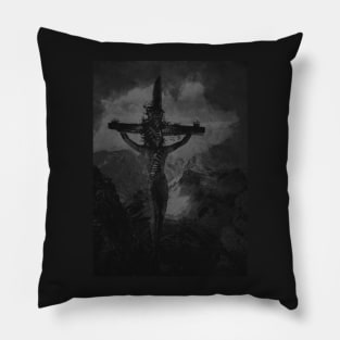 Christ on cross art Pillow