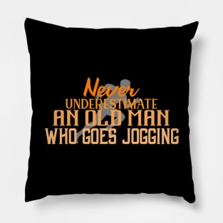 Jogging Quote Man Funny Pillow