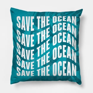 Save the ocean waves Pillow