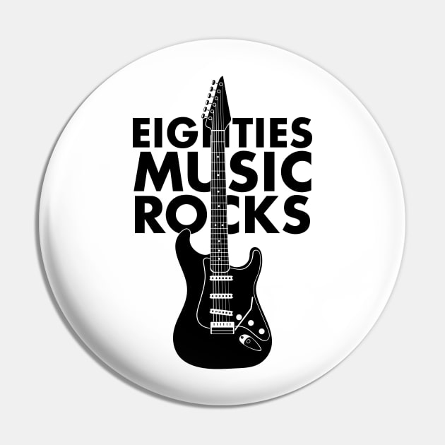 Eighties Music Guitar Pin by mailboxdisco