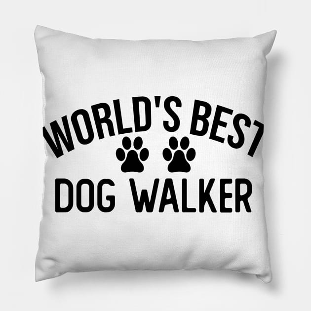 world s best dog walker dogs walking Pillow by T-shirt verkaufen