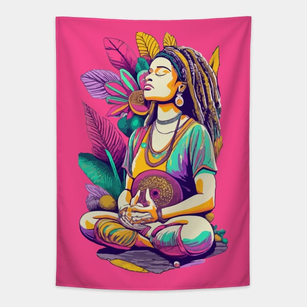 Pray For Love. Women's Tapestry by CatCoconut-Art