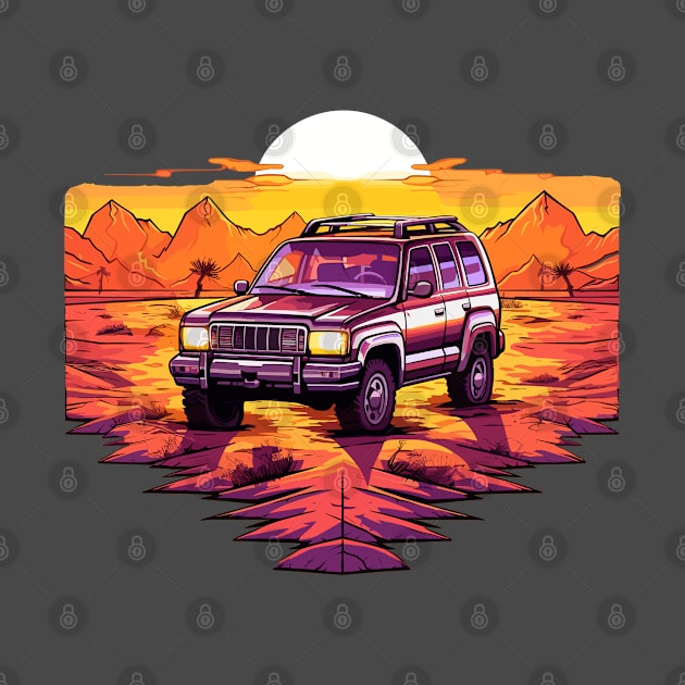 Exploring The Desert in my Truck by Synth Print