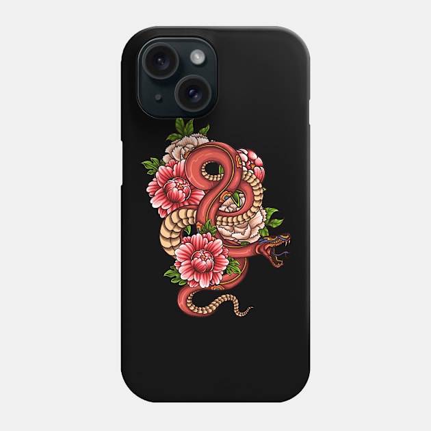 Asian Snake Gift Idea Design Animal Motif Phone Case by Shirtjaeger