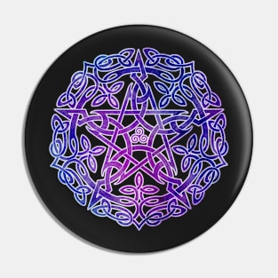 Mystic Purple Celtic Pentacle Pentagram Pin
